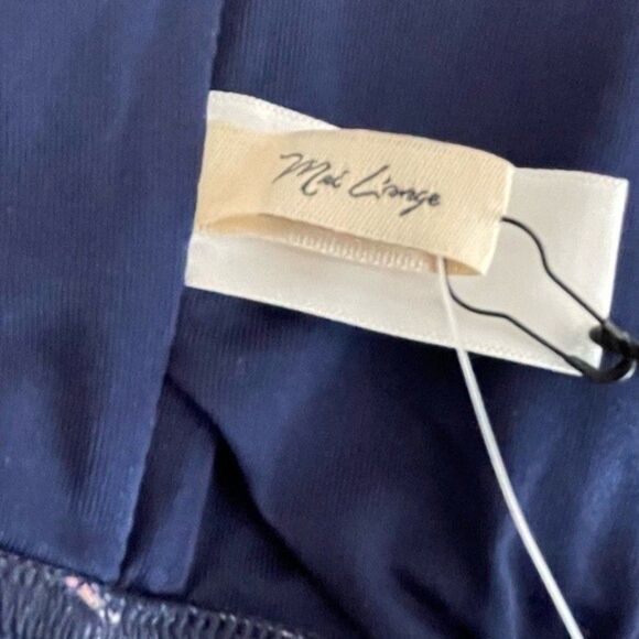 Mei L’ange Women's Micah Striped Blue Pink Bandeau Bikini Top Size Small New - Picture 10 of 12